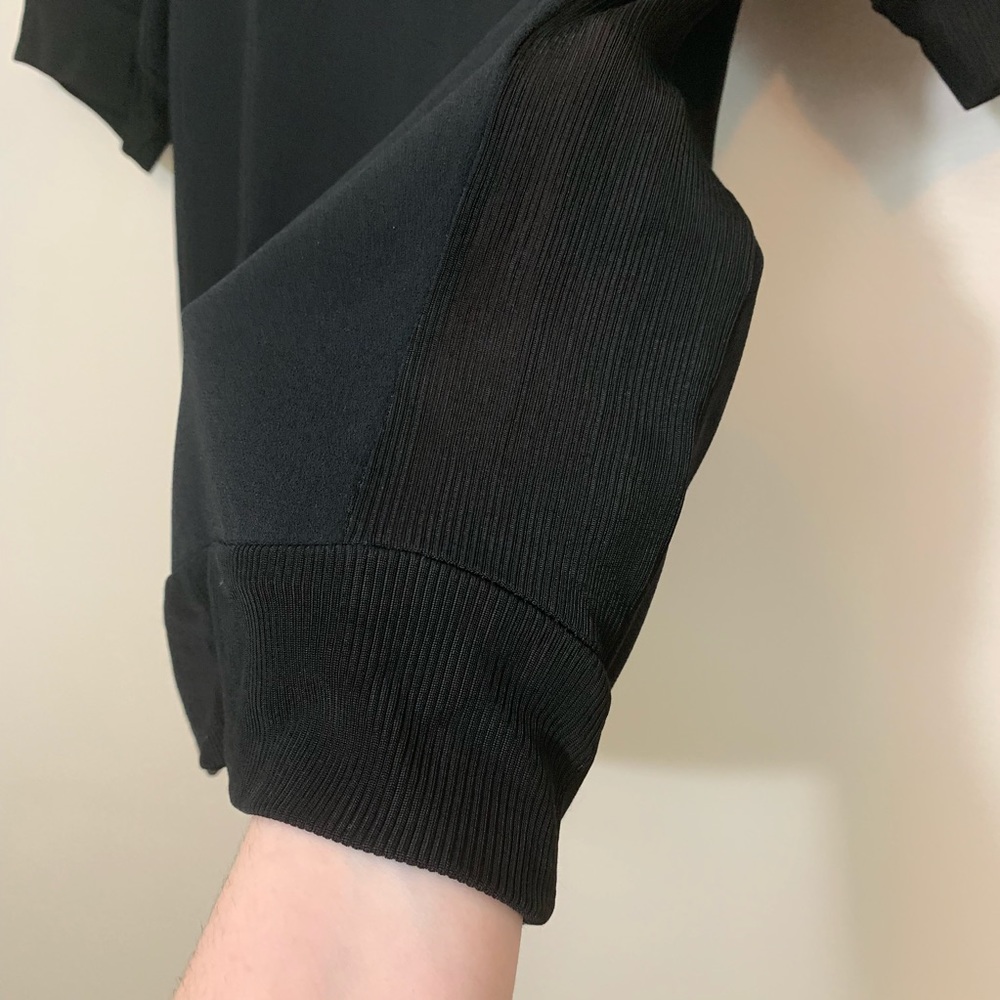 Rag & Bone Ribbed Sheer Side Panel Crewneck Tee - Picture 3 of 8